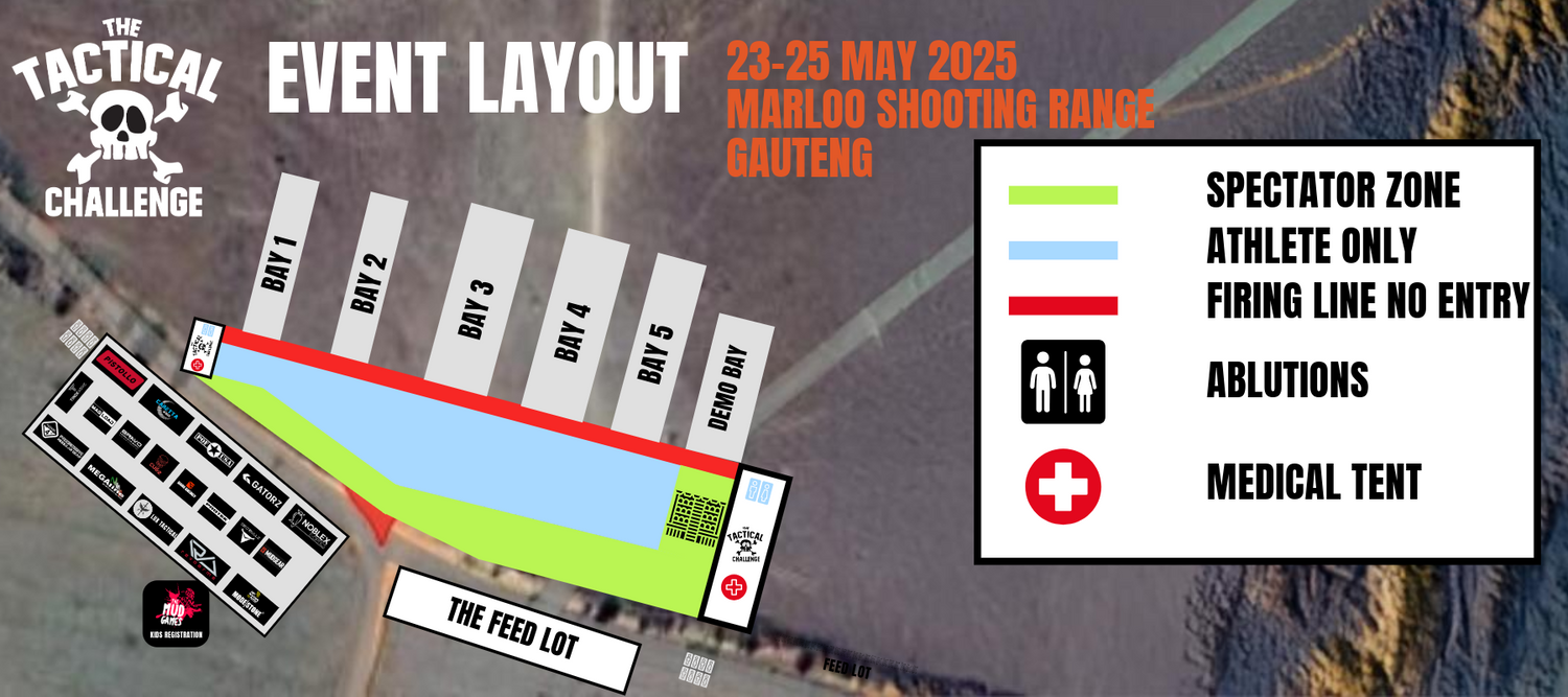 The event layout for The Tactical Challenge Gauteng Regional and The Tactical Nation Expo 2025